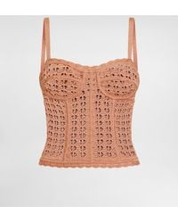 Dolce & Gabbana - Viscose Bustier Tank Top - Lyst