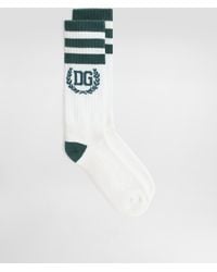 Dolce & Gabbana - Short Ribbed Cotton Socks - Lyst