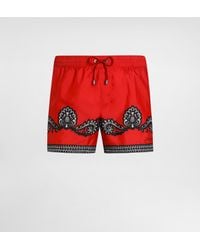 Dolce & Gabbana - Short Swim Trunks With Bandanna - Lyst