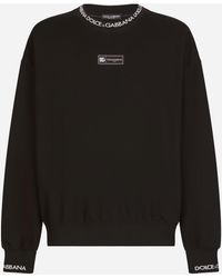 Dolce & Gabbana - Round-Neck Sweatshirt With Logo - Lyst