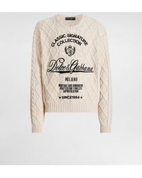 Dolce & Gabbana - Pullover With Interwoven Pattern - Lyst