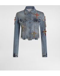Dolce & Gabbana - Denim Jacket With Embroidery - Lyst