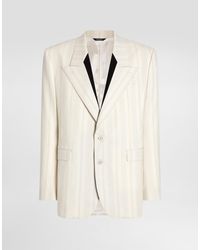 Dolce & Gabbana - Sinatra Single-Breasted Pinstripe Wool Jacket - Lyst