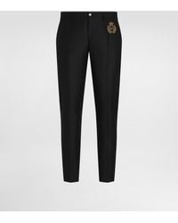 Dolce & Gabbana - Sartoriale Hose Mit Bundfalten Aus Wolle Und Seide - Lyst