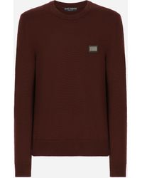 Dolce & Gabbana - Wool And Cashmere Round-Neck Sweater - Lyst