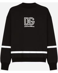 Dolce & Gabbana - Cotton Dg Monogram Print Sweatshirt - Lyst