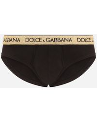 Herren Bekleidung Unterwäsche Dolce & Gabbana Baumwolle BI-PACK BOXER AUS BAUMWOLL-STRETCH in Schwarz für Herren 