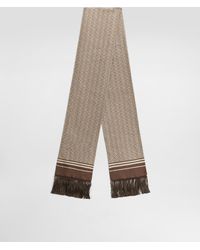 Dolce & Gabbana - Silk Twill Scarf With Micro-Design And Logo - Lyst