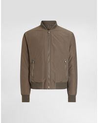 Dolce & Gabbana - Padded Canvas Bomber Jacket - Lyst