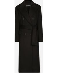 Dolce & Gabbana - Cashmere Belted Coat - Lyst