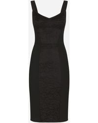 Dolce & Gabbana - Corset-Style Midi Dress - Lyst