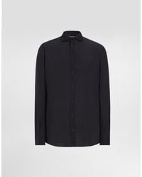 Dolce & Gabbana - Stretch Cotton Poplin Martini Shirt - Lyst