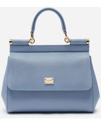 Dolce & Gabbana Small Dauphine Leather Sicily Bag - Blue