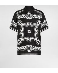 Dolce & Gabbana - Bandana Silk Shirt - Lyst