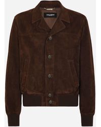 Dolce & Gabbana - Dolce & Gabbana Suede Jacket - Lyst