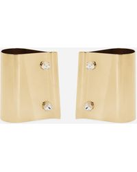 Dolce & Gabbana - Rigid Metal Cuffs And Rhinestone-Detailed Buttons - Lyst
