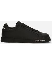 Dolce & Gabbana - ブラック Portofino ナッパカーフスキン スニーカー - Lyst