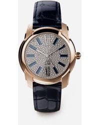 Dolce & Gabbana - Gold Watch With Diamond Pavé - Lyst