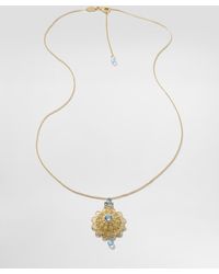 Dolce & Gabbana - Filigree Necklace 18-Carat And Aquamarines - Lyst