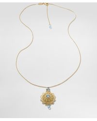 Dolce & Gabbana - Filigree Necklace 18-Carat And Aquamarines - Lyst
