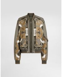 Dolce & Gabbana - Cargo-Print Oversized Twill Bomber Jacket - Lyst
