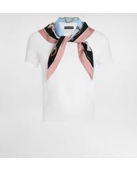 Dolce & Gabbana - Jersey T-Shirt With Printed Scarf - Lyst