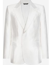 Dolce & Gabbana - シングルブレストブレザー シチリアフィット シャンタンシルク - Lyst