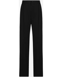 Dolce & Gabbana - Ausgestellte Hose Aus Wolle - Lyst