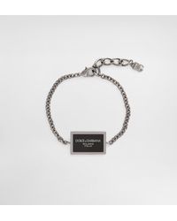 Dolce & Gabbana - Metal Bracelet With Logo - Lyst