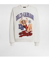 Dolce & Gabbana - Sweatshirt With Print And Embroidery - Lyst
