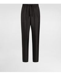 Dolce & Gabbana - Jogginghose Aus Seide Mit Patch Dg-Stickerei - Lyst
