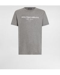 Dolce & Gabbana - Logo Cotton T-Shirt - Lyst