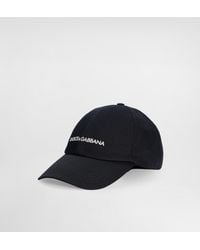Dolce & Gabbana - Cappello di cotone ricamato - Lyst