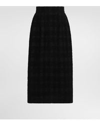 Dolce & Gabbana - Wool-Blend Check Bouclé Skirt - Lyst