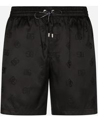 Dolce & Gabbana - Mid-length jacquard swim trunks with DG Monogram - Lyst