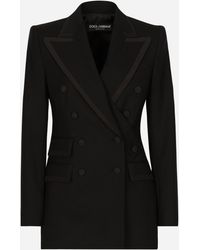 Dolce & Gabbana - Double-Breasted Twill Turlington Tuxedo Jacket - Lyst