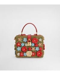 Dolce & Gabbana - Dolce Box Raffia Crochet Handbag - Lyst
