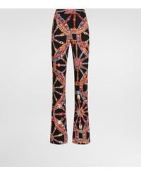 Dolce & Gabbana - Carretto-Print Viscose Jersey Leggings - Lyst