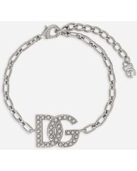 Dolce & Gabbana - Gliederarmband Mit Dg-Logo - Lyst