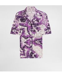 Dolce & Gabbana - Majolica-Print Crochet Lace Shirt - Lyst
