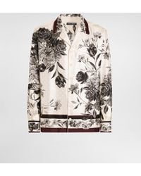 Dolce & Gabbana - Flower Bouquet-Print Twill Shirt - Lyst
