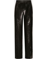 Dolce & Gabbana - Sequined Straight-Leg Pants - Lyst