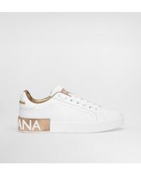 Dolce & Gabbana - Calf Leather 'Portofino' Sneakers - Lyst