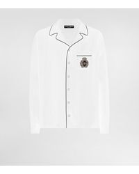 Dolce & Gabbana - Linen Vanity Shirt With Heraldic Emblem - Lyst