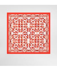 Dolce & Gabbana - Foulard 70X70 En Twill De Soie À Imprimé Majolica - Lyst
