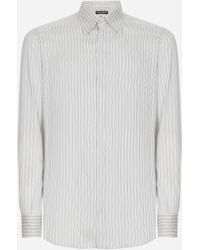 Dolce & Gabbana - Striped Poplin Martini-Fit Shirt - Lyst