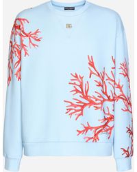 Dolce & Gabbana Tiger-print Technical Jersey Sweatshirt for Men