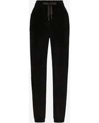 Dolce & Gabbana - Chenille Jogging Pants With Embroidery - Lyst