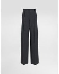Dolce & Gabbana - Wool Fabric Pants - Lyst