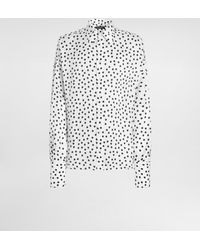 Dolce & Gabbana - Polka-Dot Print Wavy Silk Shirt - Lyst